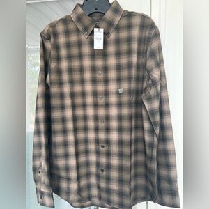 cotton shirt,EXPRESS,size: Medium, color: brown &black! Shirt brown shirt black